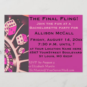 Las Vegas Casino Bachelorette Party Invitation