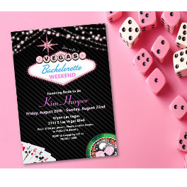 Las Vegas Casino Bachelorette Weekend Invitation