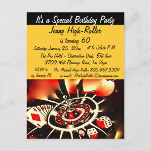 Las Vegas Casino Birthday Bash Event Invitation