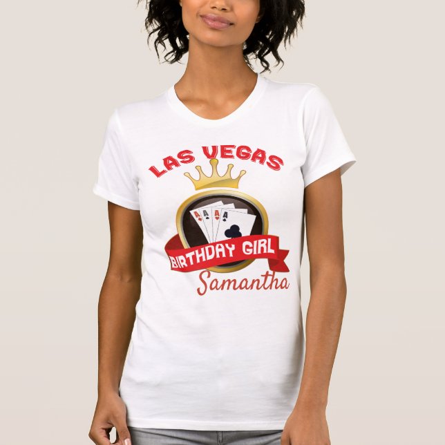 Las Vegas Casino Birthday Party Custom T-Shirt (Front)