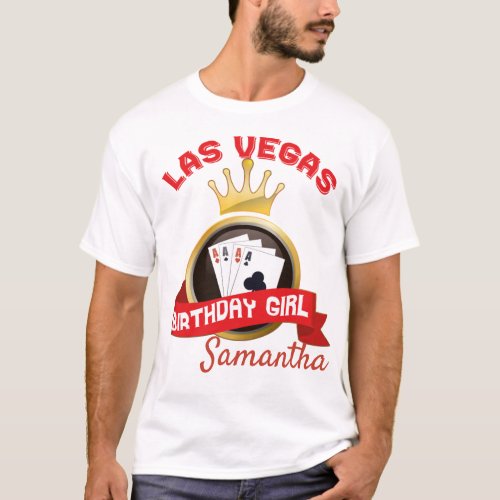 Las Vegas Casino Birthday Party Custom T-Shirt