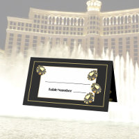 Las Vegas Casino Black Gold Heart Elegant Table