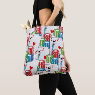 Las Vegas Casino Blackjack Cards And Chips Tote Bag
