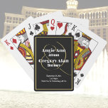 Las Vegas Casino Chips Black Gold White  Poker Cards<br><div class="desc">This set of playing cards will be a perfect favor for a casino themed wedding,  anniversary or vow renewal ceremony</div>