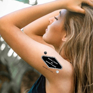 Las Vegas Casino Destination Wedding Black White  Temporary Tattoos