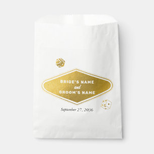 Las Vegas Casino Destination Wedding Gold Favor Bag
