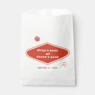 Las Vegas Casino Destination Wedding Red White Favor Bag