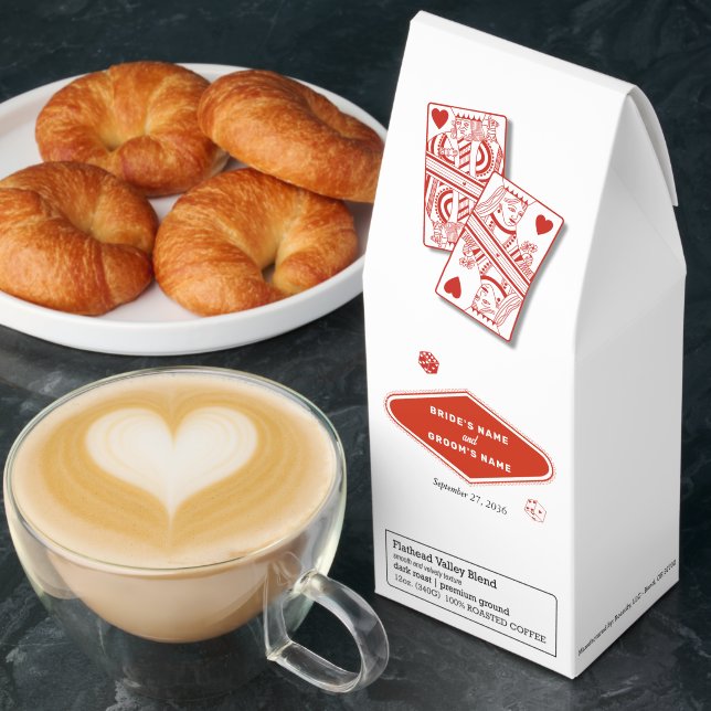 Las Vegas Casino Destination Wedding Red White Roasted Coffee (Breakfast)