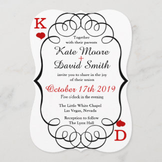 Las Vegas Casino Modern Chic Photo Wedding Invite