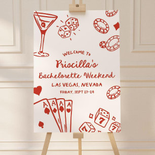 Las Vegas Casino Night Bachelorette Welcome Sign 