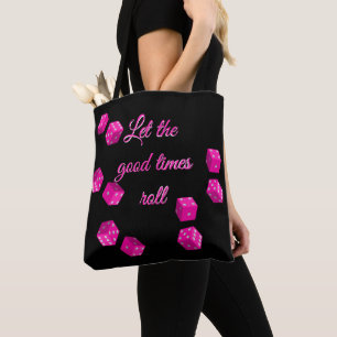 Las Vegas Casino Pink Dice Let Good Times Roll Tote Bag