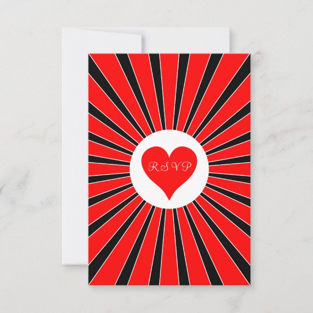 Las Vegas Casino Poker Cards Wedding RSVP Card (Front)