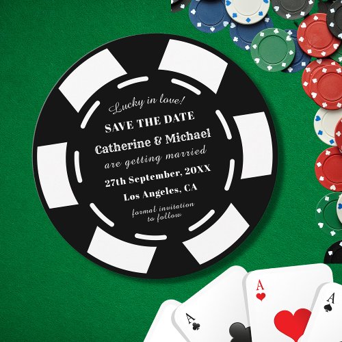 Las Vegas Casino Poker Chip Wedding Save The Date