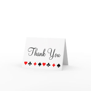 Las Vegas Casino Poker Thank You Note Card