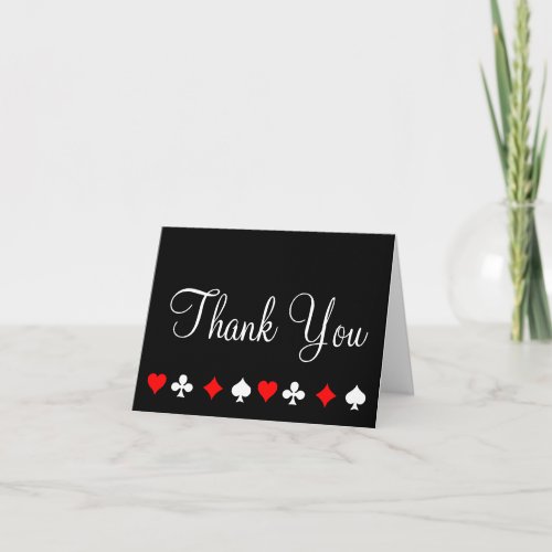 Las Vegas Casino Poker Thank You Note Card