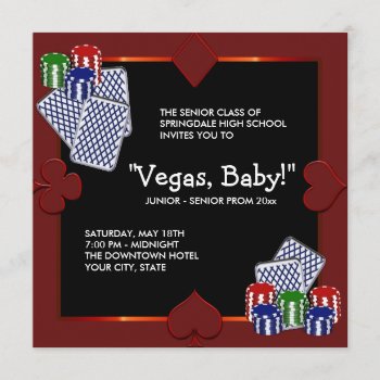 Las Vegas Casino Prom Invitations by decembermorning at Zazzle