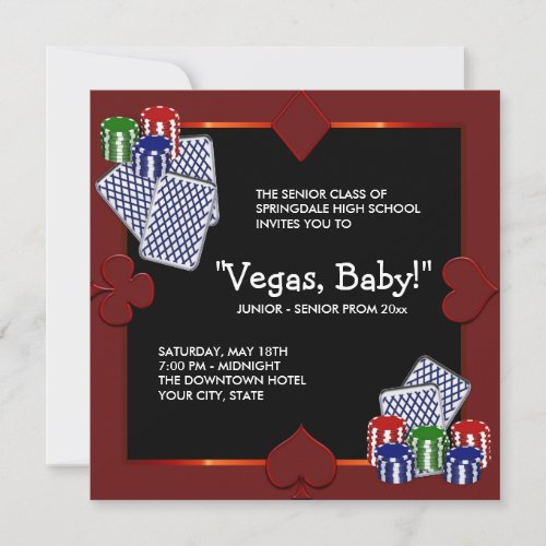 Las Vegas Casino Prom Invitations