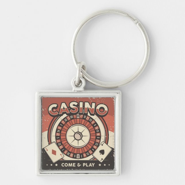 Las Vegas Casino Roulette Wheel Keychain (Front)