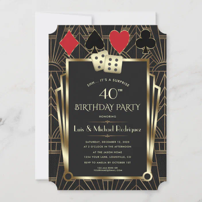 Las Vegas Casino Royale Great Birthday Invitation | Zazzle.com