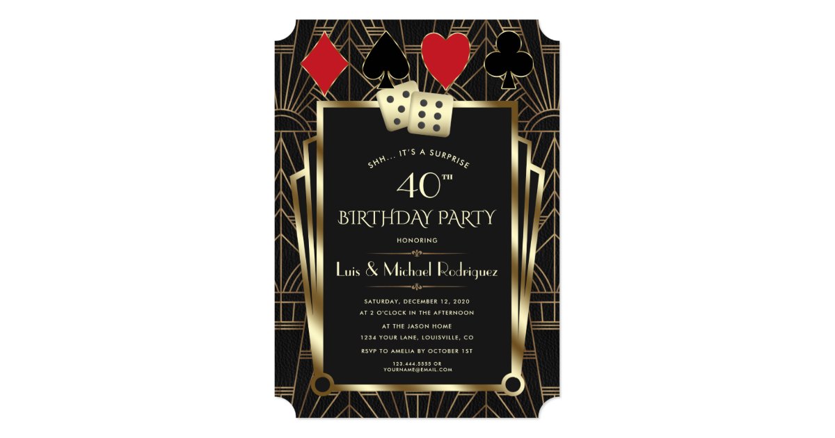 Las Vegas Casino Royale Great Birthday Invitation | Zazzle.com