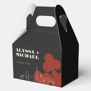 Las Vegas Casino Skyline Wedding Favor Boxes
