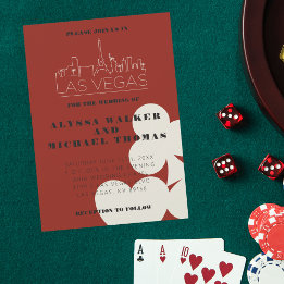 Las Vegas Casino Skyline Wedding Invitation