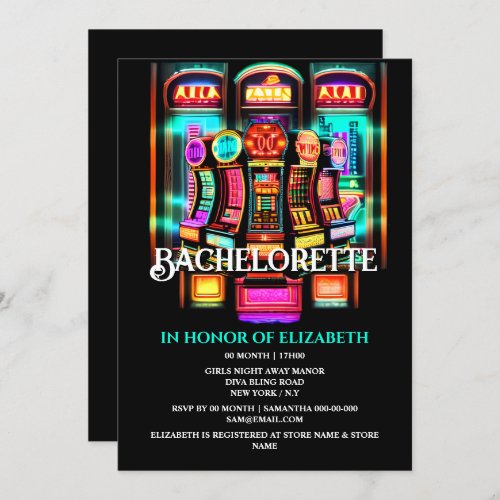 Las Vegas Casino slots bachelorette girls weekend  Invitation