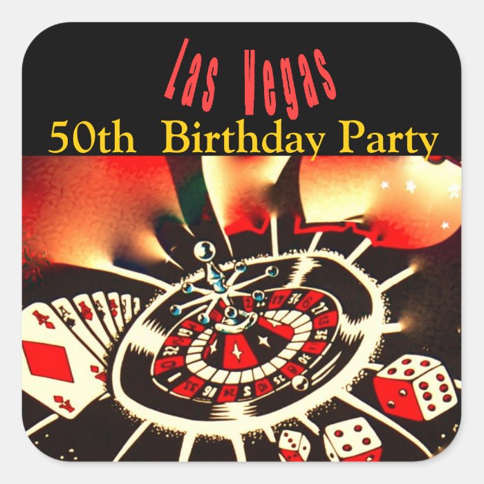 Las Vegas Casino Theme Birthday Party Stickers