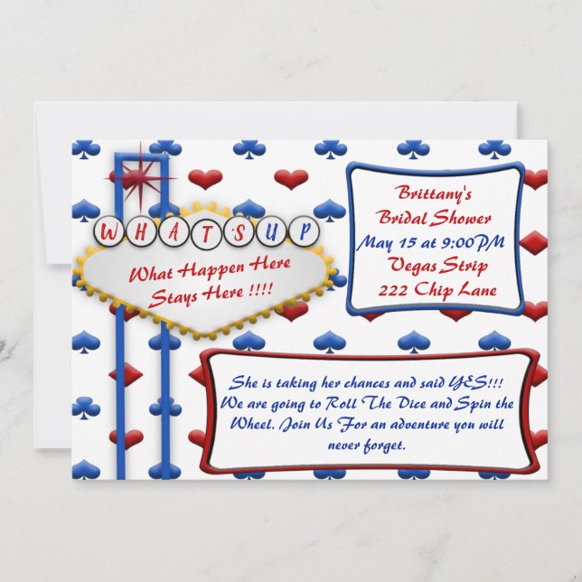 Las Vegas Casino Vintage Style Party Invitation (Front)