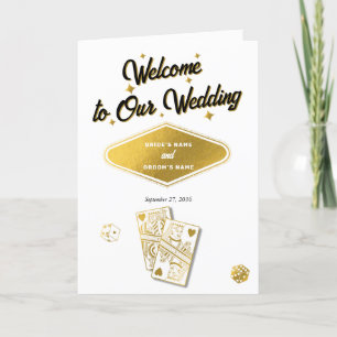 Las Vegas Casino Wedding Order of Service Gold Program