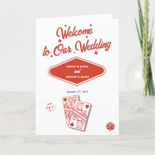 Las Vegas Casino  Wedding Order of Service Program