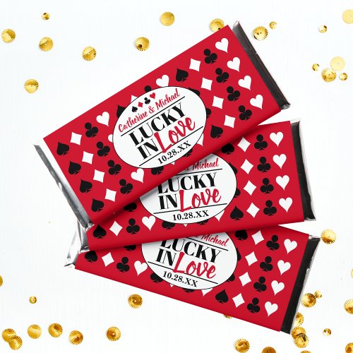 Las Vegas Casino Wedding Red  Black Hershey Bar Favors