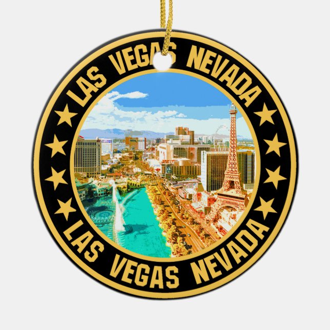 Las vegas                                          ceramic ornament (Front)