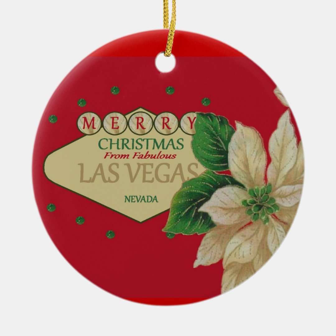 Las Vegas Christmas Ornament Zazzle