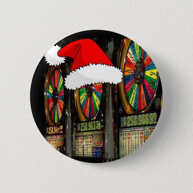 Las Vegas Christmas Slots Button (Front)