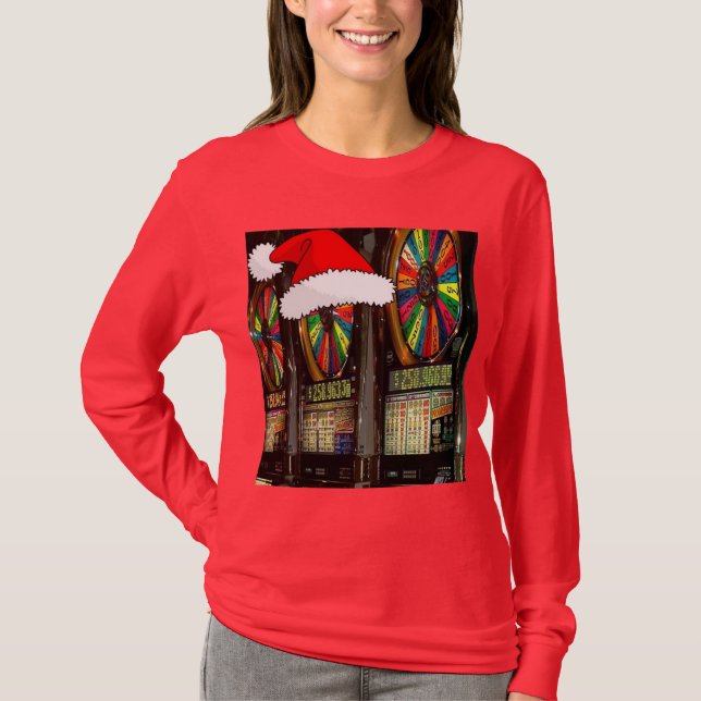 Las Vegas Christmas Slots T-Shirt (Front)