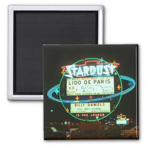 Las Vegas Circa 1959 Stardust Casino at Night Magnet