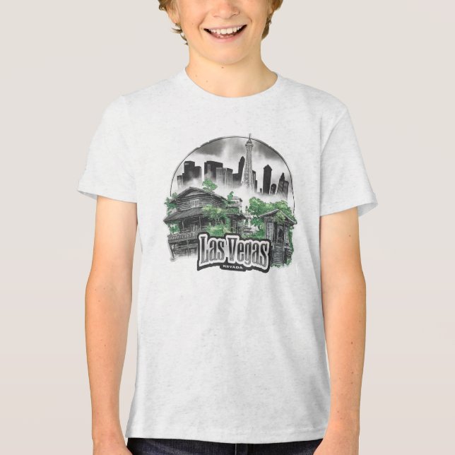 Las Vegas City Nevada USA Tri-Blend Shirt (Front)