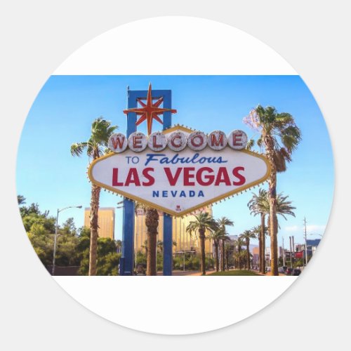 Las Vegas Classic Round Sticker