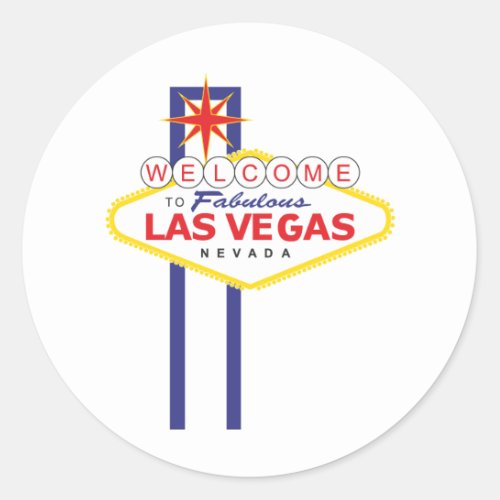 las vegas classic round sticker