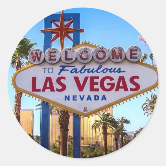 Las Vegas Classic Round Sticker (Front)