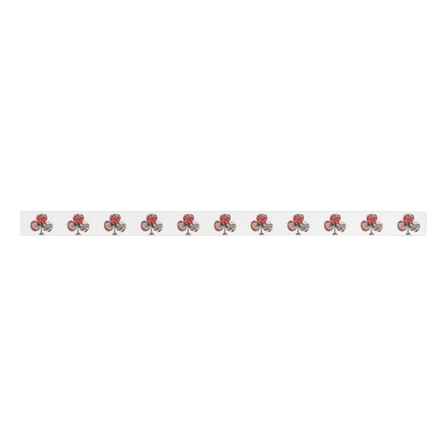 Las Vegas 'Club' Playing Card Shape Grosgrain Ribbon (Front)