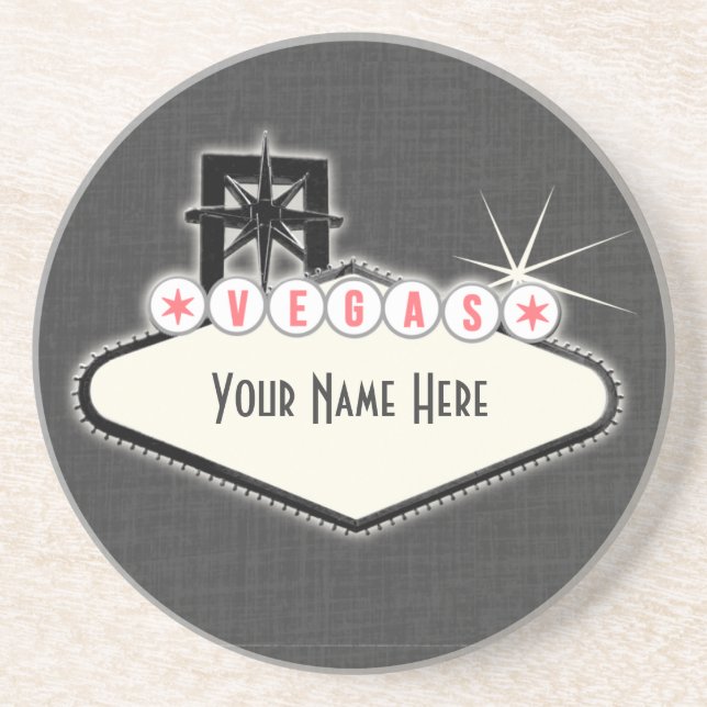 Las Vegas Coaster - Customize your name (Front)