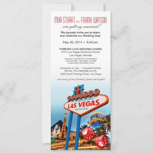 Las Vegas Collage Wedding Invitation