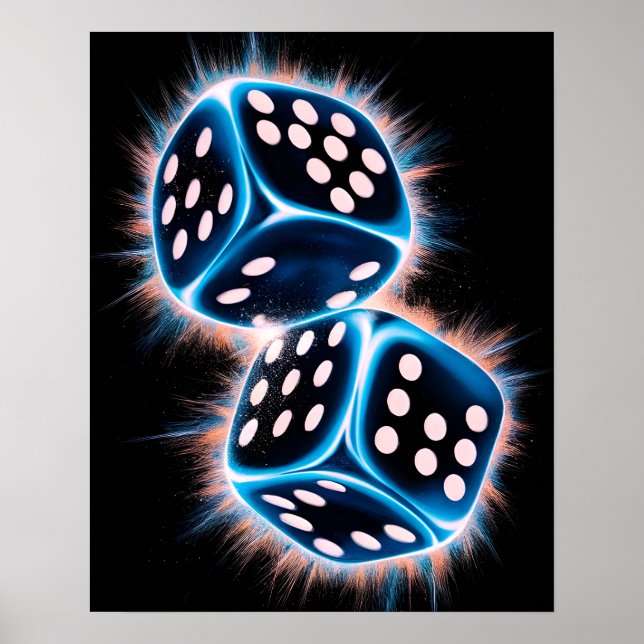 Las Vegas colorful Dice Poster (Front)