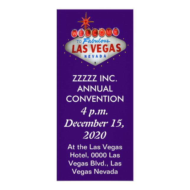 Las Vegas Convention / Event Flyers Rack Card (Front)