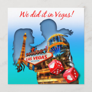 Las Vegas Couple Wedding Reception Invitation