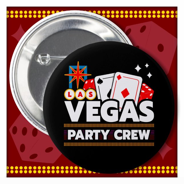 Las Vegas Crew Party Squad Vegas Trip Las Vegas Button (Creator Uploaded)
