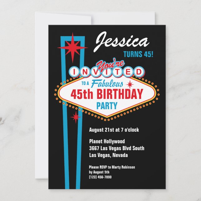 Las Vegas Custom Invitation (Front)