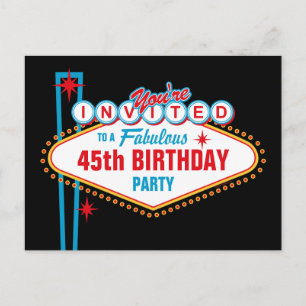 Las Vegas Custom Invitation Postcard
